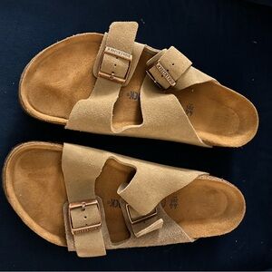 Birkenstock Tan Suede Sandals